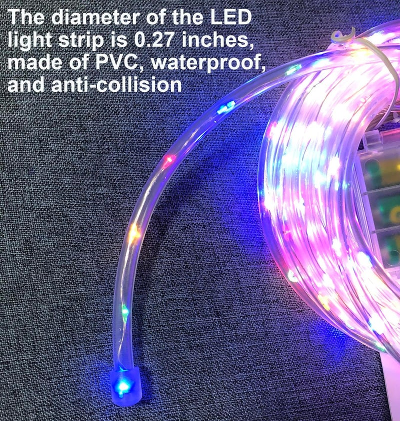 Cateep LED Basketball Hoop Lights, 18ft LED Basketball Rim Light for Basketball Lovers Waterproof 8 Modes Multicolor for Playing at Night Outdoors - Image 4